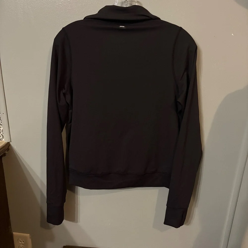 NWT prAna Black Full Zip Layna Jacket Athletic Workout‎ Activewear (Women Small)